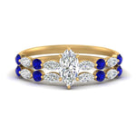 Load image into Gallery viewer, sapphire-round-and-marquise-marquise-cut-bridal-wedding-rings-in-yellow-gold-FD9398MQ1GSABL-NL-YG.jpg?v=1756378523
