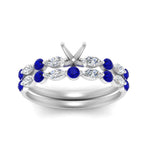 Load image into Gallery viewer, Round And Marquise Bridal Semi Mount Wedding Set
