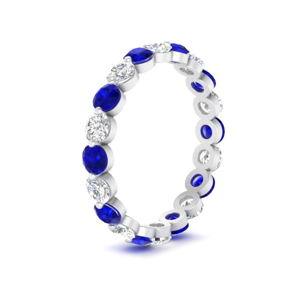 Diamond Single Prong Wedding Eternity Ring 2 Carat