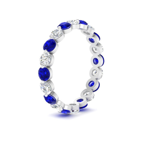2 Carat Round Cut Shared Prong Eternity Ring