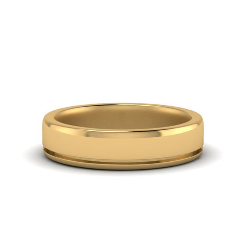 Satin Inlay Wedding Rings