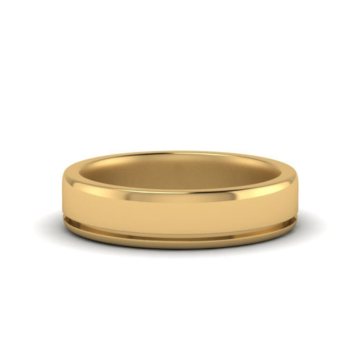 Satin Inlay Wedding Rings
