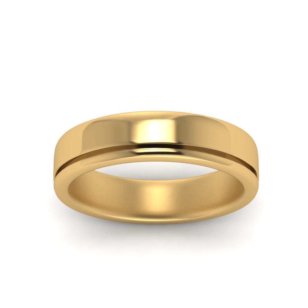 Satin Inlay Wedding Rings