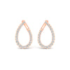 Load image into Gallery viewer, scalloped-diamond-teardrop-front-back-hoop-earrings-in-rose-gold-fdear11738angle2-nl-rg.jpg?v=1776681272