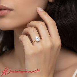 Hidden Halo Solitaire Engagement Ring