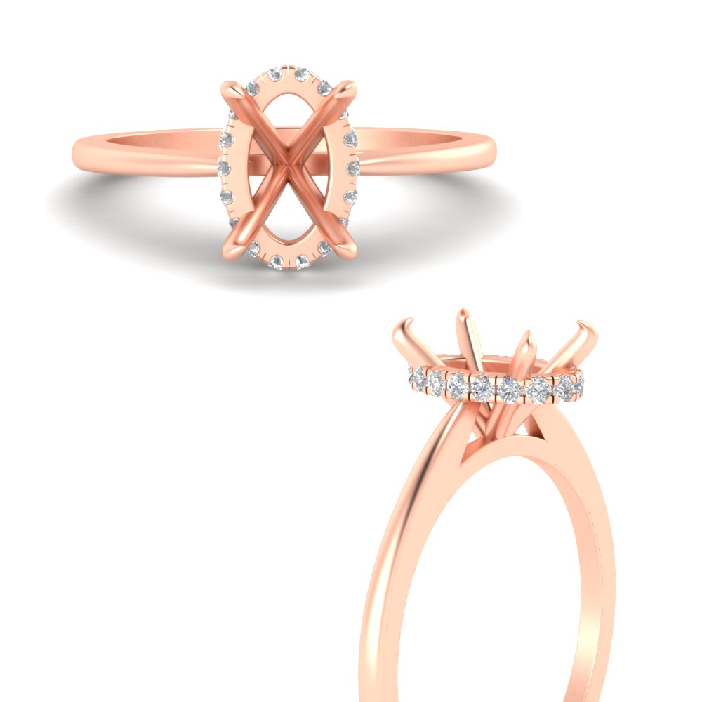 Secret Halo Semi Mount Engagement Ring