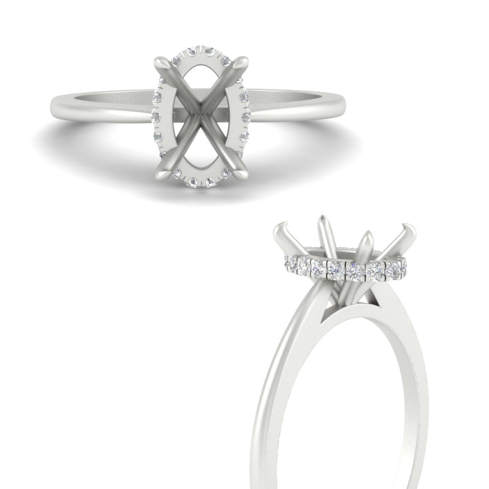 Secret Halo Semi Mount Engagement Ring