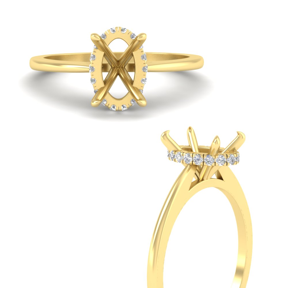 Secret Halo Semi Mount Engagement Ring