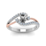 Load image into Gallery viewer, semi-mount-2-tone-3-stone-diamond-swirl-engagement-ring-in-FDO50895SMR-NL-WG
