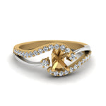 Load image into Gallery viewer, semi-mount-2-tone-3-stone-diamond-swirl-engagement-ring-in-FDO50895SMR-NL-YG