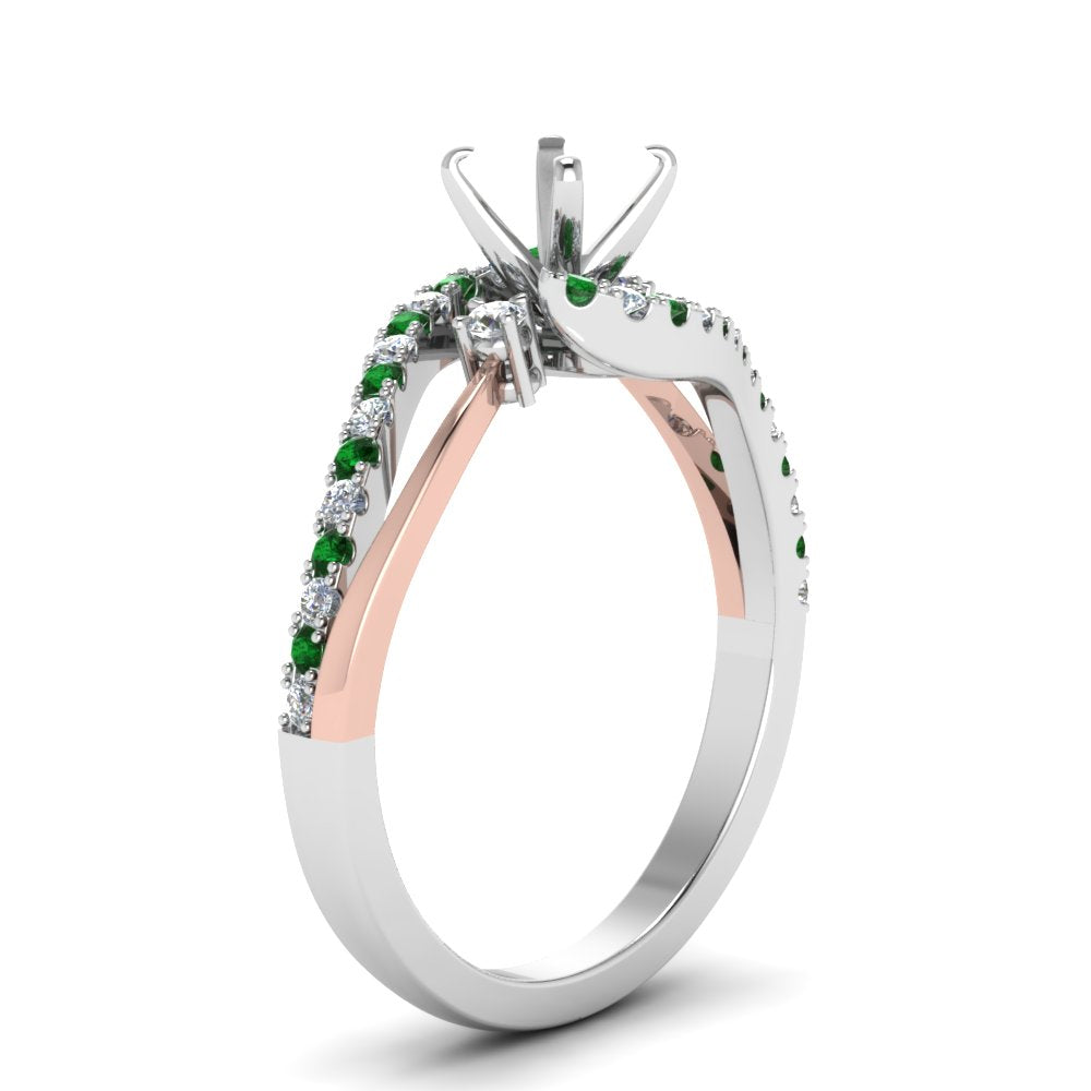 semi-mount-2-tone-3-stone-diamond-swirl-engagement-ring-with-emerald-in-FDO50895SMRGEMGR-NL-WG