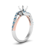 Load image into Gallery viewer, semi-mount-2-tone-3-stone-diamond-swirl-engagement-ring-with-ice-blue-topaz-in-950-Platinum-FDO50895SMRGICBLTO-NL-WG