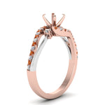 Load image into Gallery viewer, semi-mount-2-tone-3-stone-diamond-swirl-engagement-ring-with-orange-sapphire-in-FDO50895SMRGSAOR-NL-RG