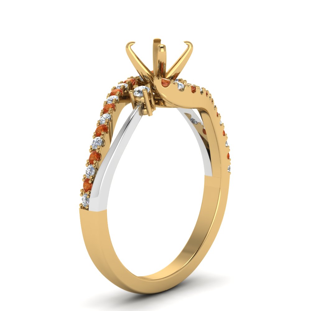 semi-mount-2-tone-3-stone-diamond-swirl-engagement-ring-with-orange-sapphire-in-FDO50895SMRGSAOR-NL-YG