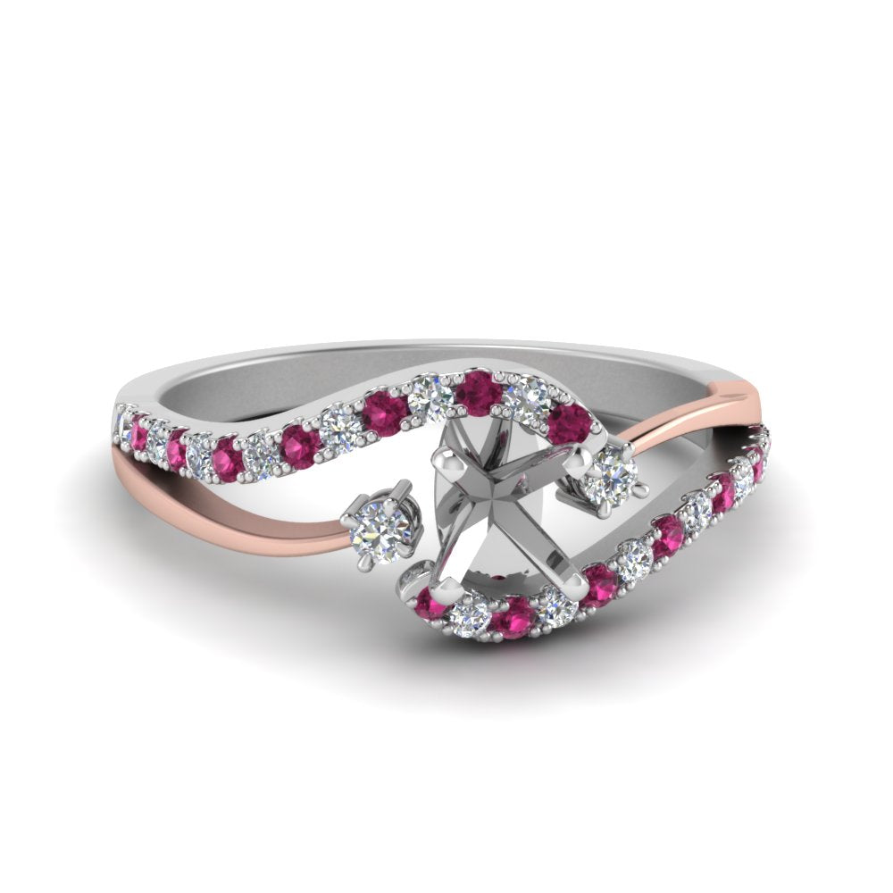semi-mount-2-tone-3-stone-diamond-swirl-engagement-ring-with-pink-sapphire-in-FDO50895SMRGSADRPI-NL-WG