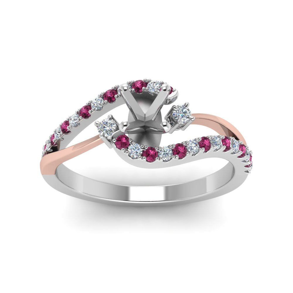 semi-mount-2-tone-3-stone-diamond-swirl-engagement-ring-with-pink-sapphire-in-FDO50895SMRGSADRPI-NL-WG