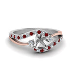 Load image into Gallery viewer, semi-mount-2-tone-3-stone-diamond-swirl-engagement-ring-with-ruby-in-950-Platinum-FDO50895SMRGRUDR-NL-WG