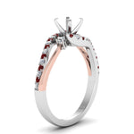 Load image into Gallery viewer, semi-mount-2-tone-3-stone-diamond-swirl-engagement-ring-with-ruby-in-950-Platinum-FDO50895SMRGRUDR-NL-WG
