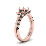 Load image into Gallery viewer, semi-mount-3-stone-hidden-halo-black-diamond-ring-with-wedding-band-in-FDENS3179SMRGBLACKANGLE3-NL-RG
