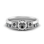 Load image into Gallery viewer, semi-mount-3-stone-hidden-halo-black-diamond-ring-with-wedding-band-in-FDENS3179SMRGBLACKANGLE3-NL-WG
