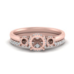 Load image into Gallery viewer, semi-mount-3-stone-hidden-halo-diamond-ring-with-wedding-band-in-FDENS3179SMRANGLE3-NL-RG
