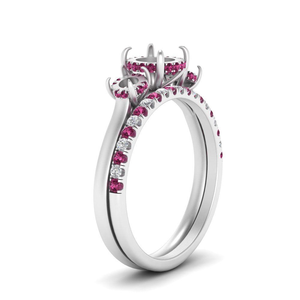 semi-mount-3-stone-hidden-halo-pink-sapphire-ring-with-wedding-band-in-FDENS3179SMRGSADRPIANGLE3-NL-WG