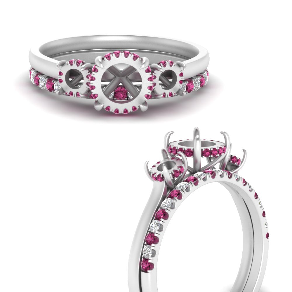 semi-mount-3-stone-hidden-halo-pink-sapphire-ring-with-wedding-band-in-FDENS3179SMRGSADRPIANGLE3-NL-WG