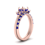 Load image into Gallery viewer, semi-mount-3-stone-hidden-halo-sapphire-ring-with-wedding-band-in-FDENS3179SMRGSABLANGLE3-NL-RG
