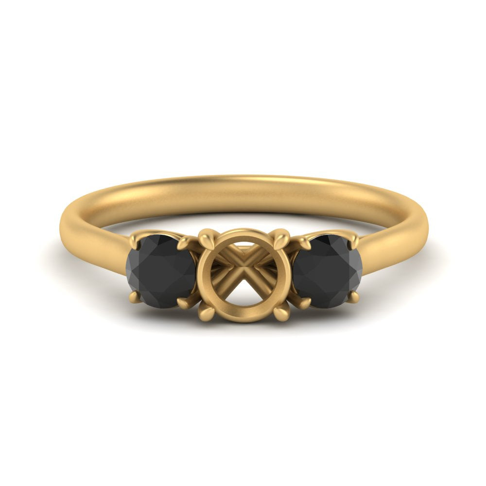 semi-mount-3-stone-trellis-black-diamond-engagement-ring-in-yellow-gold-FD-10768SMR-1.50CTGBLACK-NL-YG