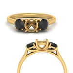 Load image into Gallery viewer, semi-mount-3-stone-trellis-black-diamond-engagement-ring-in-yellow-gold-FD-10768SMR-1.50CTGBLACKANGLE3-NL-YG
