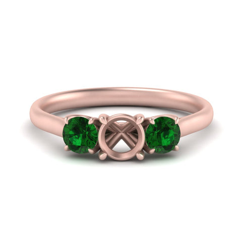 semi-mount-3-stone-trellis-emerald-engagement-ring-in-rose-gold-FD-10768SMR-1.50CTGEMGR-NL-RG