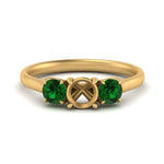 Load image into Gallery viewer, semi-mount-3-stone-trellis-emerald-engagement-ring-in-yellow-gold-FD-10768SMR-1.50CTGEMGR-NL-YG
