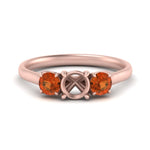 Load image into Gallery viewer, semi-mount-3-stone-trellis-orange-sapphire-engagement-ring-in-rose-gold-FD-10768SMR-1.50CTGSAOR-NL-RG
