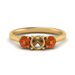Load image into Gallery viewer, semi-mount-3-stone-trellis-orange-sapphire-engagement-ring-in-yellow-gold-FD-10768SMR-1.50CTGSAOR-NL-YG
