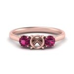Load image into Gallery viewer, semi-mount-3-stone-trellis-pink-sapphire-engagement-ring-in-rose-gold-FD-10768SMR-1.50CTGSADRPI-NL-RG
