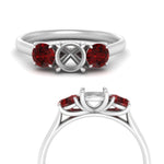 Load image into Gallery viewer, semi-mount-3-stone-trellis-ruby-engagement-ring-in-white-gold-FD-10768SMR-1.50CTGRUDRANGLE3-NL-WG
