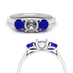 Load image into Gallery viewer, semi-mount-3-stone-trellis-sapphire-engagement-ring-in-white-gold-FD-10768SMR-1.50CTGSABLANGLE3-NL-WG
