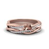 Load image into Gallery viewer, semi-mount-Infinity-twist-diamond-matching-bridal-set-in-14K-rose-gold-FD8253SM-NL-RG