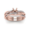 Load image into Gallery viewer, semi-mount-Infinity-twist-diamond-matching-bridal-set-in-14K-rose-gold-FD8253SM-NL-RG