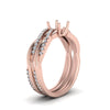 Load image into Gallery viewer, semi-mount-Infinity-twist-diamond-matching-bridal-set-in-14K-rose-gold-FD8253SM-NL-RG