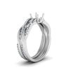 Load image into Gallery viewer, semi-mount-Infinity-twist-diamond-matching-bridal-set-in-14K-white-gold-FD8253SM-NL-WG