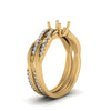 Load image into Gallery viewer, semi-mount-Infinity-twist-diamond-matching-bridal-set-in-14K-yellow-gold-FD8253SM-NL-YG