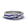 Load image into Gallery viewer, semi-mount-Infinity-twist-diamond-matching-bridal-set-with-blue-sapphire-in-14K-white-gold-FD8253SMGSABL-NL-WG