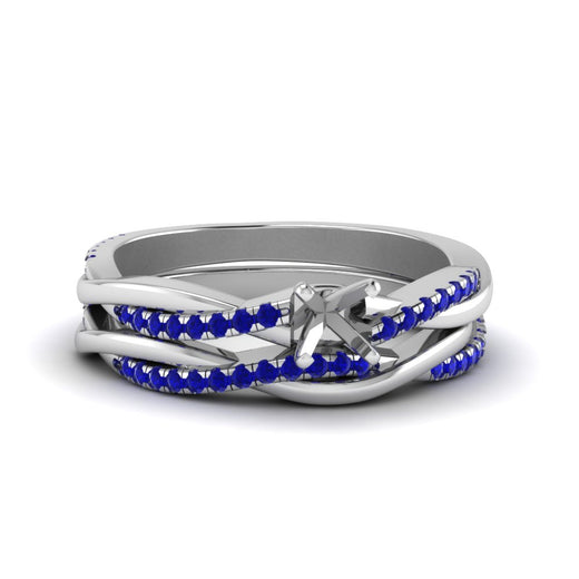 semi-mount-Infinity-twist-diamond-matching-bridal-set-with-blue-sapphire-in-14K-white-gold-FD8253SMGSABL-NL-WG