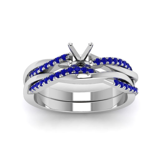 semi-mount-Infinity-twist-diamond-matching-bridal-set-with-blue-sapphire-in-14K-white-gold-FD8253SMGSABL-NL-WG