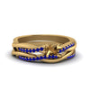 Load image into Gallery viewer, semi-mount-Infinity-twist-diamond-matching-bridal-set-with-blue-sapphire-in-14K-yellow-gold-FD8253SMGSABL-NL-YG