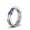 Load image into Gallery viewer, semi-mount-Infinity-twist-diamond-matching-bridal-set-with-blue-sapphire-in-14K-white-gold-FD8253SMGSABL-NL-WG