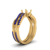 Load image into Gallery viewer, semi-mount-Infinity-twist-diamond-matching-bridal-set-with-blue-sapphire-in-14K-yellow-gold-FD8253SMGSABL-NL-YG