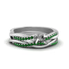 Load image into Gallery viewer, semi-mount-Infinity-twist-diamond-matching-bridal-set-with-emerald-in-950-Platinum-FD8253SMGEMGR-NL-WG