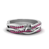 Load image into Gallery viewer, semi-mount-Infinity-twist-diamond-matching-bridal-set-with-pink-sapphire-in-950-Platinum-FD8253SMGSADRPI-NL-WG